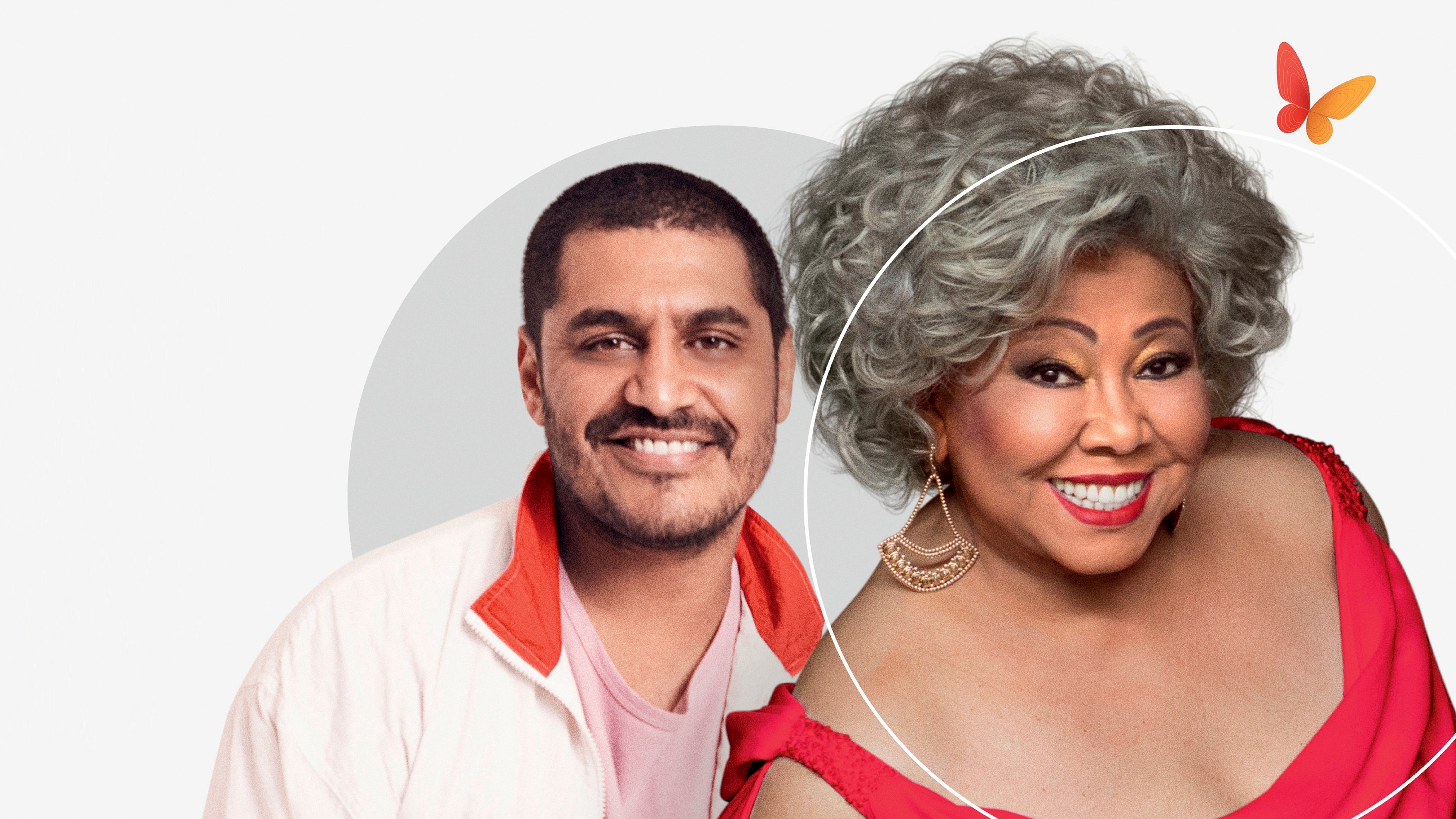 Na imagem, aparecem os cantores Criolo e Alcione